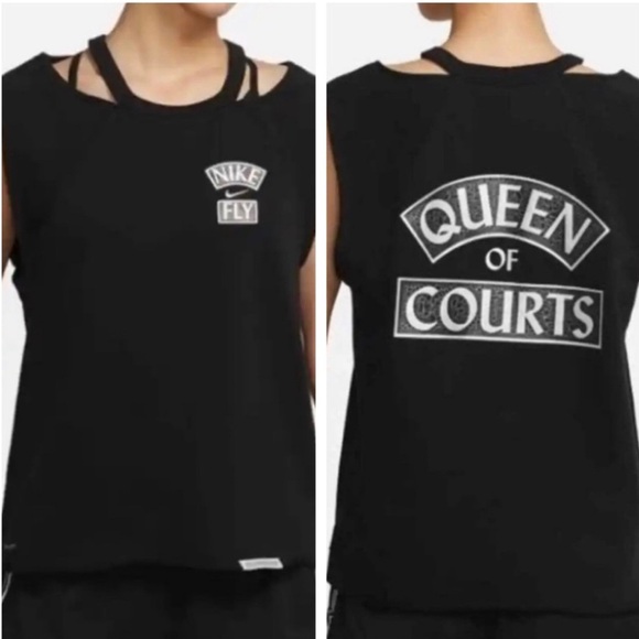 Nike "Queen of Courts" Top Black Dry-Fit Basketball Athletic Workout Tank 🖤 - Picture 1 of 9